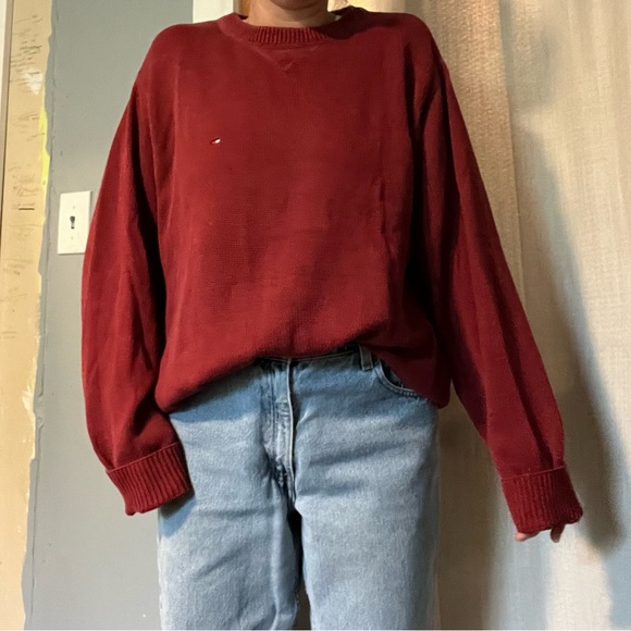 Red Tommy Hilfiger Knit Sweater - Picture 6 of 7